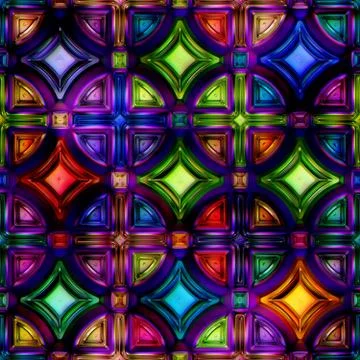 Seamless texture of abstract bright shiny colorful 3D illustration Stock Illustration