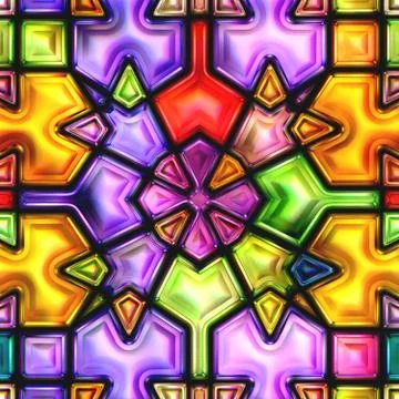 Seamless texture of abstract bright shiny colorful  3D illustration Stock Illustration