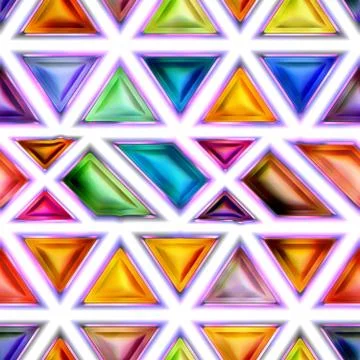 Seamless texture of abstract bright shiny colorful  3D illustration Stock Illustration