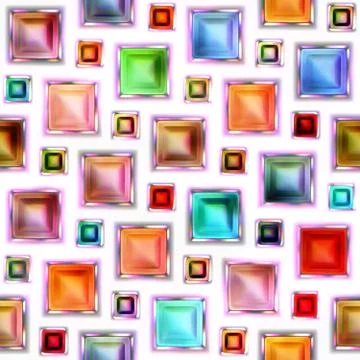 Seamless texture of abstract bright shiny colorful  3D illustration Stock Illustration