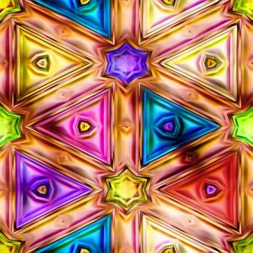 Seamless texture of abstract bright shiny colorful  3D illustration Stock Illustration