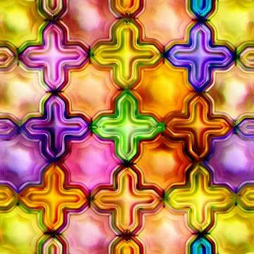 Seamless texture of abstract bright shiny colorful 3D illustration Stock Illustration