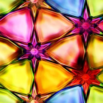 Seamless texture of abstract bright shiny colorful 3D illustration Stock Illustration