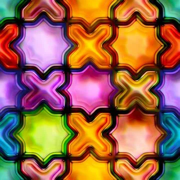 Seamless texture of abstract bright shiny colorful 3D illustration Stock Illustration