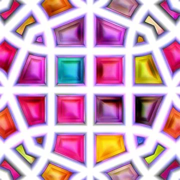 Seamless texture of abstract bright shiny 3D illustration Stock Illustration