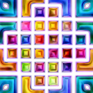 Seamless texture of abstract bright shiny 3D illustration Stock Illustration