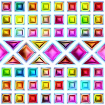 Seamless texture of abstract bright shiny colorful 3D illustration Stock Illustration