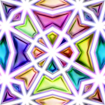 Seamless texture of abstract bright shiny colorful 3D illustration Stock Illustration
