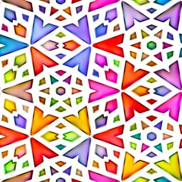 Seamless texture of abstract bright shiny colorful geometric shapes. Stock Illustration
