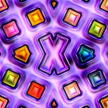 Seamless texture of abstract bright shiny colorful  3D illustration Stock Illustration