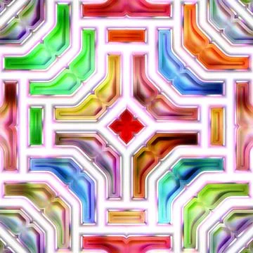 Seamless texture of abstract bright shiny colorful  3D illustration Stock Illustration