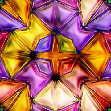 Seamless texture of abstract bright shiny colorful geometric shapes イラスト素材