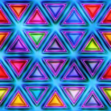 Seamless texture of abstract bright shiny colorful geometric shapes イラスト素材