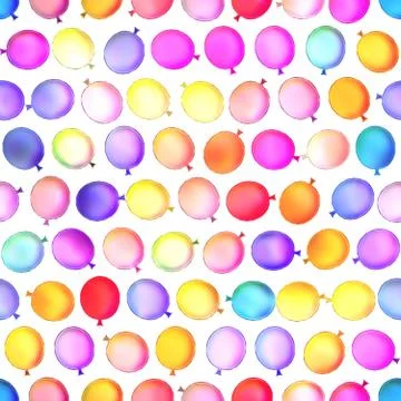 Seamless texture of abstract bright shiny colorful balloons Stock Illustration