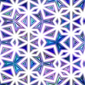 Seamless texture of abstract bright shiny colorful geometric shapes Stock Illustration