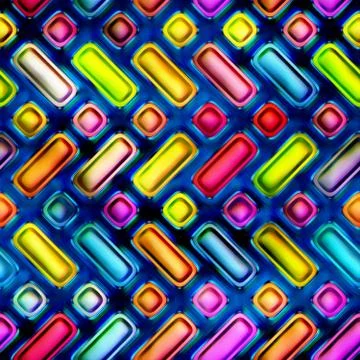 Seamless texture of abstract bright shiny colorful geometric shapes イラスト素材