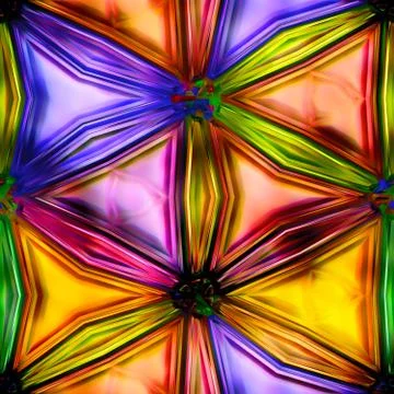 Seamless texture of abstract bright shiny colorful geometric shapes Stock Illustration
