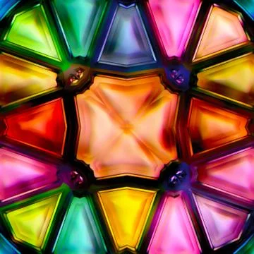 Seamless texture of abstract bright shiny colorful geometric shapes Stock Illustration
