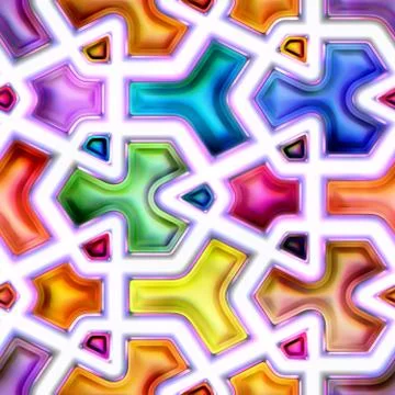 Seamless texture of abstract bright shiny 3D illustration Stock Illustration