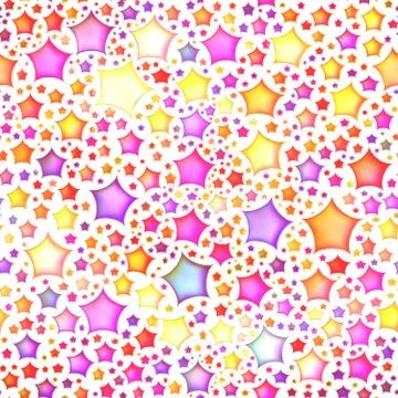 Seamless texture of abstract bright shiny colorful stars Illustrazione stock