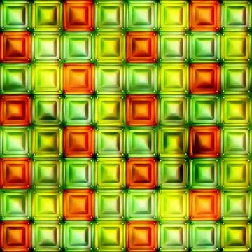 Seamless texture of abstract bright shiny colorful geometric shapes Stock Illustration