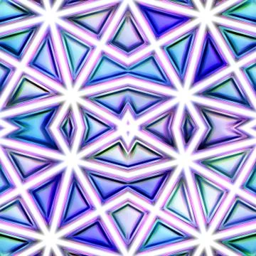 Seamless texture of abstract bright shiny colorful geometric shapes Stock Illustration