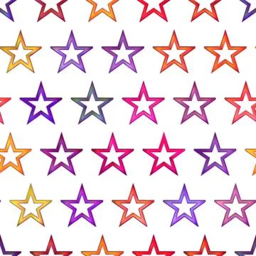 Seamless texture of abstract bright shiny colorful stars Stock Illustration