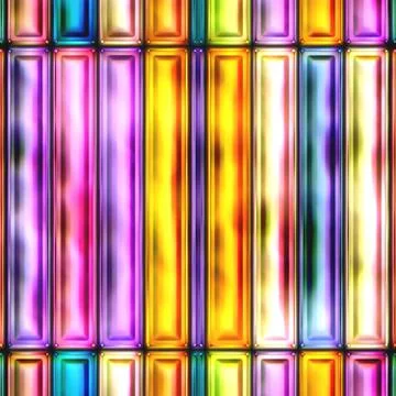 Seamless texture of abstract bright shiny colorful geometric shapes Stock Illustration