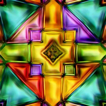 Seamless texture of abstract bright shiny colorful geometric shapes イラスト素材