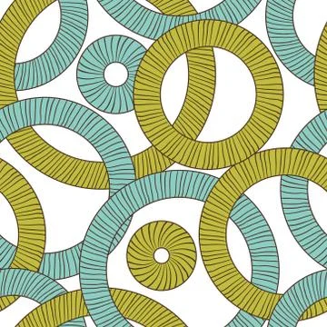Seamless texture of abstract circles. Vector background Stock Illustration