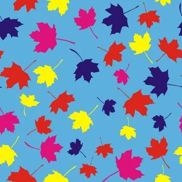 Seamless texture (???????? ?????????) An abstract figure of maple leaf (??... Stock Photos