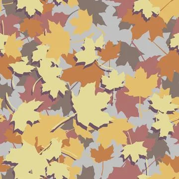 Seamless texture (???????? ?????????) An abstract figure of maple leaf (??... Stock Photos