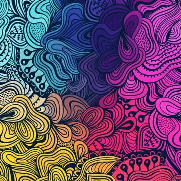 Seamless texture with abstract flowers. endless background. ethnic seamless p Stock Illustration