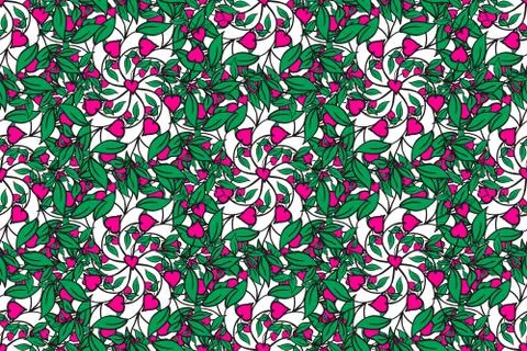 Seamless texture with abstract flowers Stockillustratie
