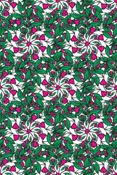 Seamless texture with abstract flowers Stock Illustration