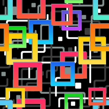 Seamless texture. Abstract geometric pattern. Modern colorful mosaic background. Stock Illustration