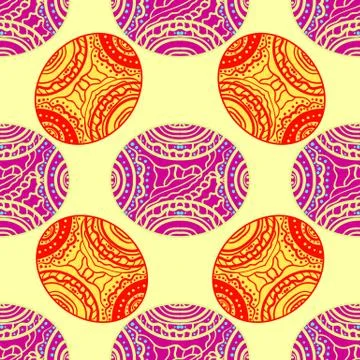 Seamless texture. Abstract the image. Colored zentangle Stock Illustration