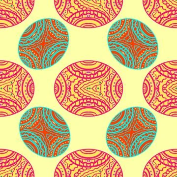 Seamless texture. Abstract the image. Colored zentangle Illustrazione stock