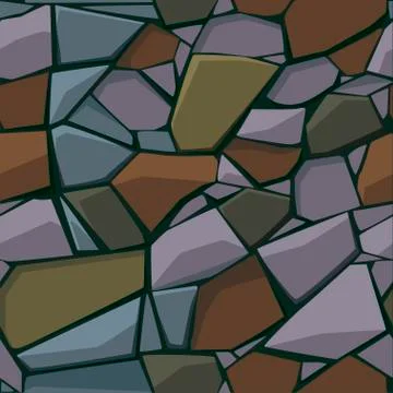Seamless texture and background of paving stone and cobblestone. Illustrazione stock