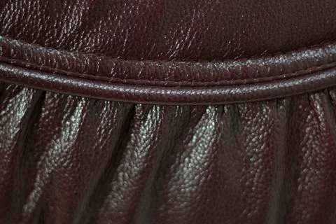 Seamless texture background close-up brown leather with button detail on furn Stock Photos