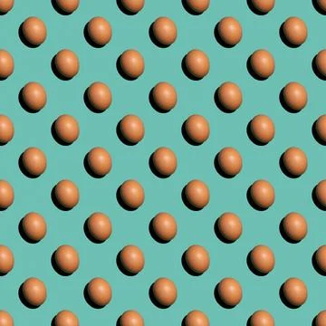 Seamless texture background pattern from eggs on a colored background. Minima Foto stock