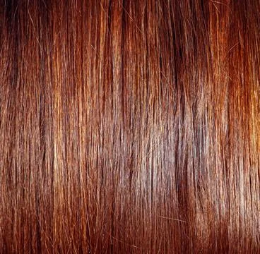 Seamless texture background of straight dark brown human hair Stock Photos