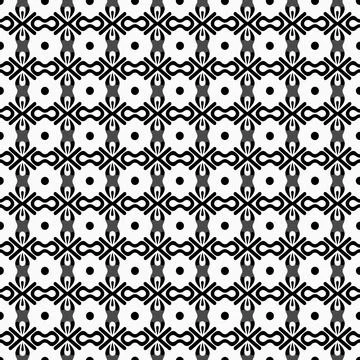 Seamless  texture. Black-and-white Abstract  pattern. Symmetrical elements イラスト素材