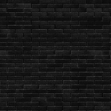 Seamless texture Black Brick in winter frost. Stock Photos