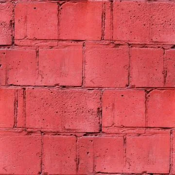 Seamless texture block red brick wall 스톡 사진