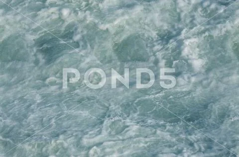Seamless texture of boiling water, waterfall, mountain river, boiling streams Stock Photos