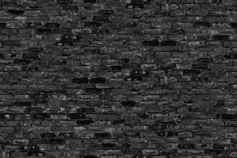 Seamless texture Brick Dark Grey. Stock Photos