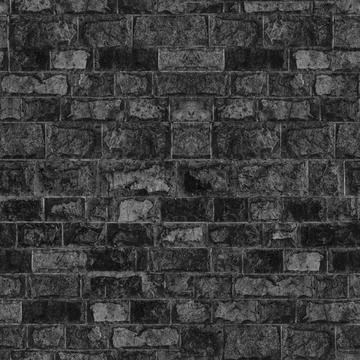 Seamless texture Brick Stone Black Grey color. Stock Photos