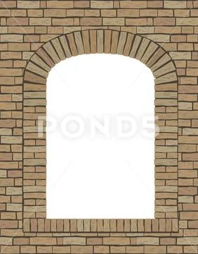 Seamless texture of brick window arch Stockillustratie