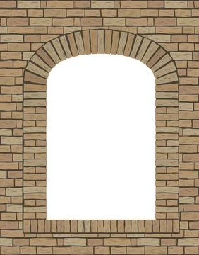 Seamless texture of brick window arch Stock Illustration